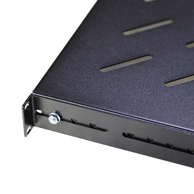 19" Network Cabinet Fixed Shelf Vented Cantilever Fixed Server Rack Shelf 1U 2U Cantilever Shelf with RAL9004 Black Sliding Shelves Adjustable trays Customized Adjustable Rack Tray Telescopic Shelves 