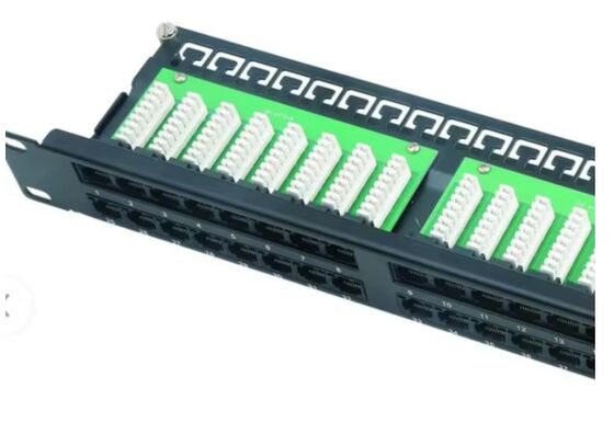 Professional 24 Port Cat6 Patch Panel, 1U Rack Mount with Keystone Jack for Network Rack