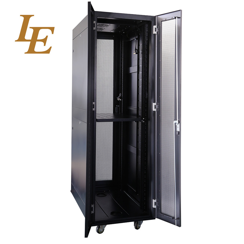 32U 800mm Depth SPCC Cold Rolled Steel Network Cabinet With Double Open Door
